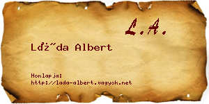 Láda Albert névjegykártya