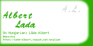 albert lada business card